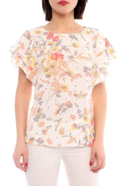 Flower Print Crop Top - Marvy Fashion Boutique