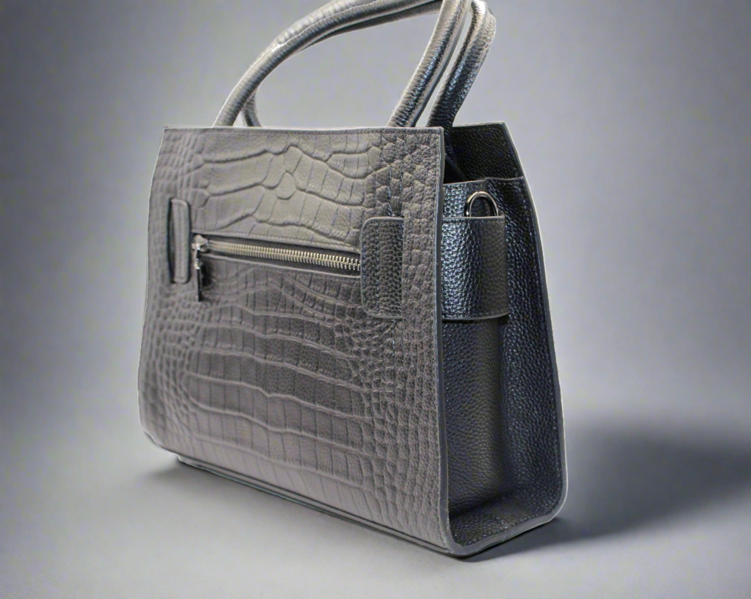 Crocodile-embossed bag - Marvy Fashion Boutique
