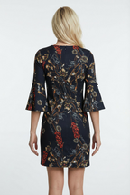 Flower printed sheath dress 