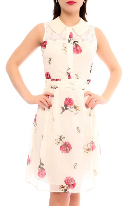 Flower Print Dress - Marvy Fashion Boutique