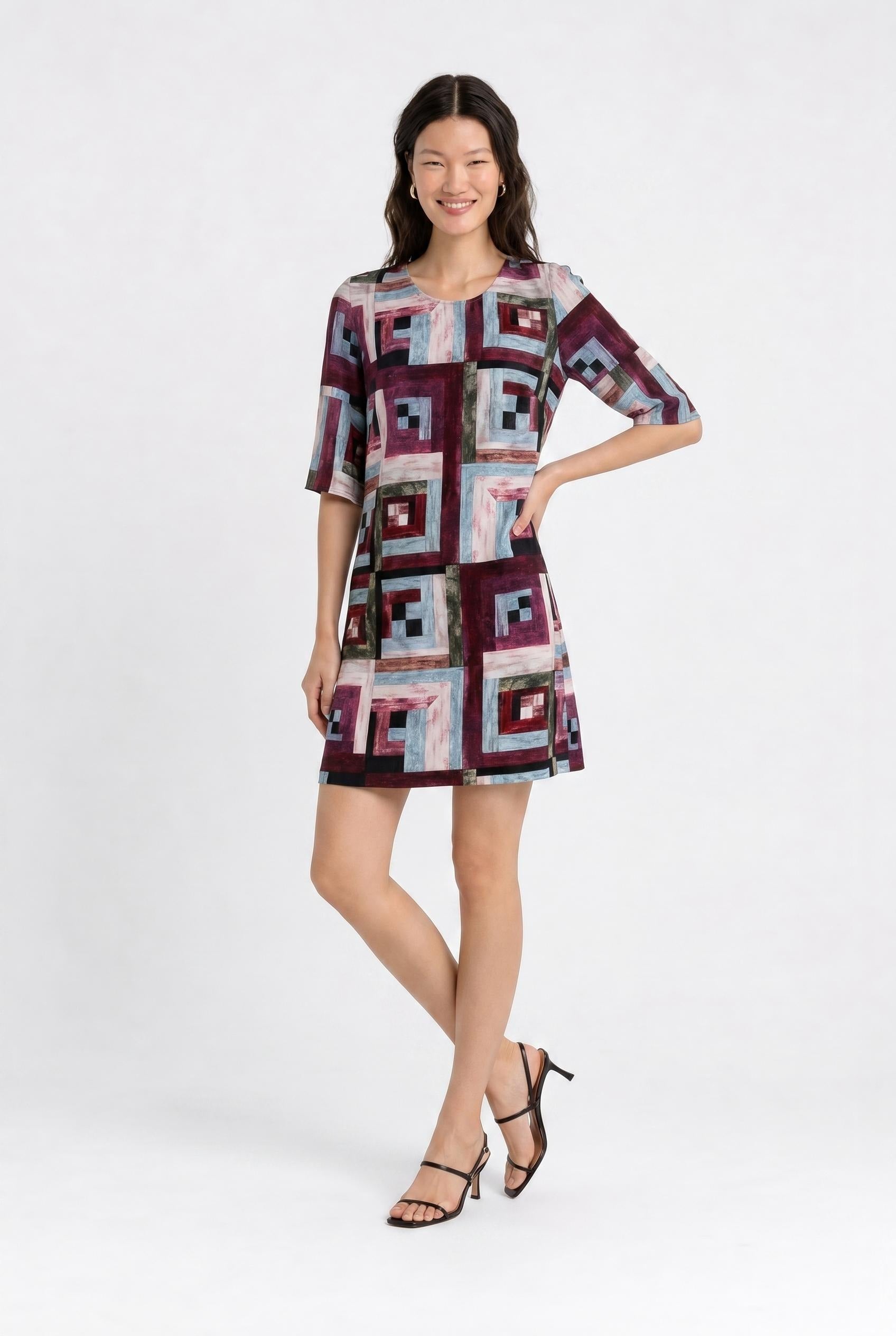 GEO PRINTED DRESS