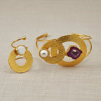 Gemstone Ring Bracelet Sets