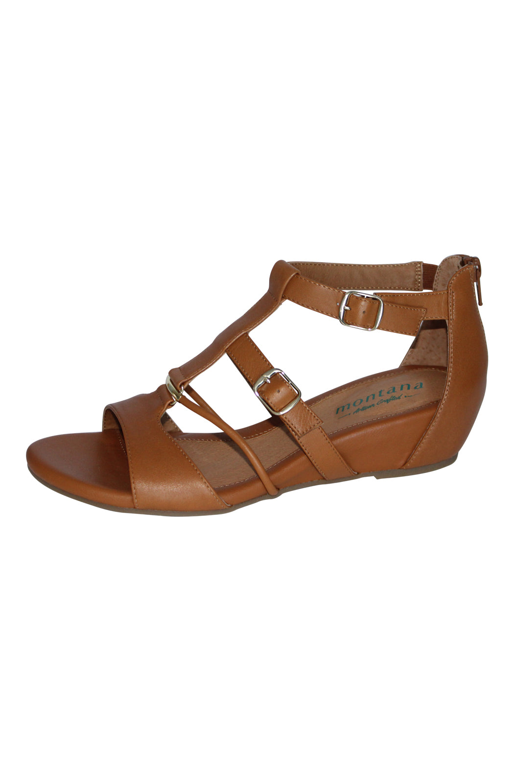 Montana T-Strap Leather Wedges - Marvy Fashion Boutique