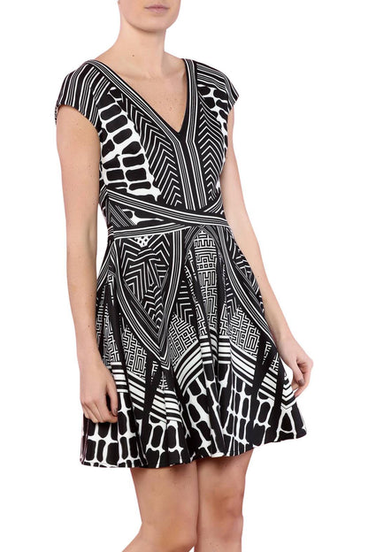 GEO PRINT DRESS - Marvy Fashion Boutique