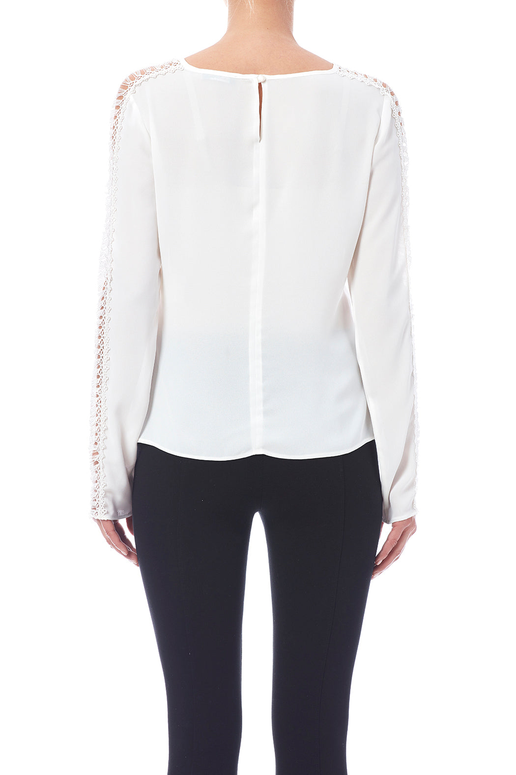 LACE TRIM BLOUSE - Marvy Fashion Boutique