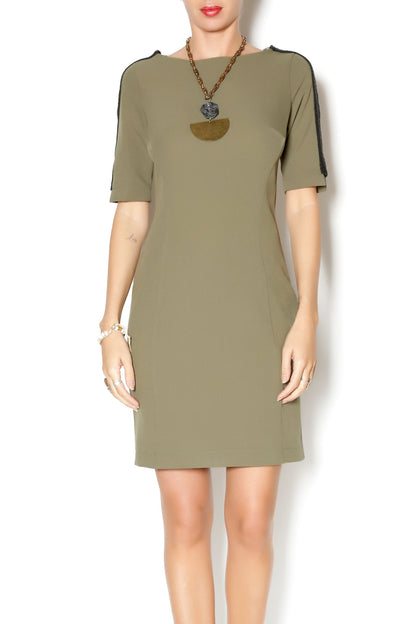 SHORT SLEEVE FITTED DRESS - Marvy Fashion Boutique