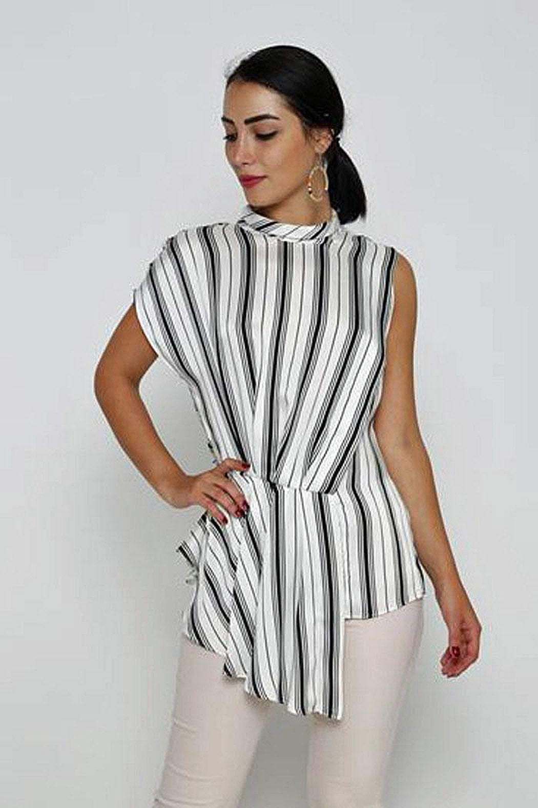 Striped Blouse - Marvy Fashion Boutique