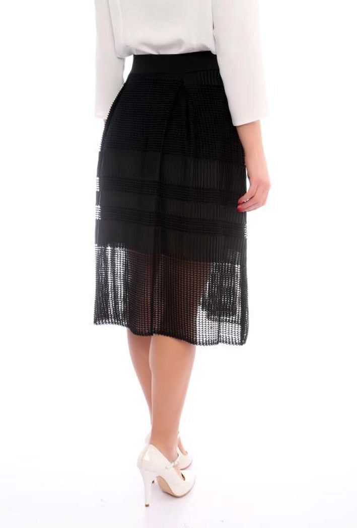 BLACK A LINE SKIRT - Marvy Fashion Boutique