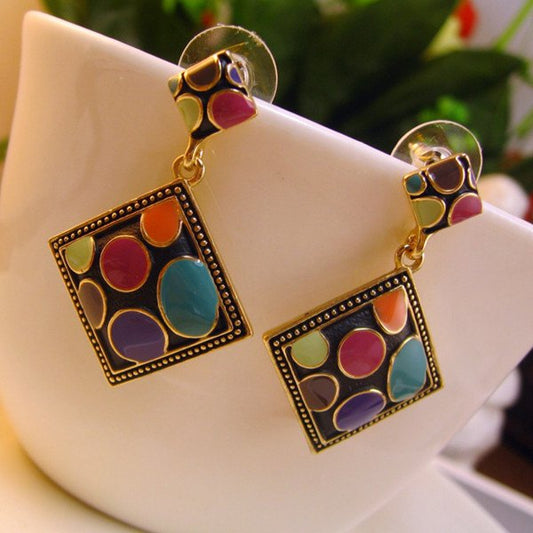 Multi Color Geo Earrings - Marvy Fashion Boutique