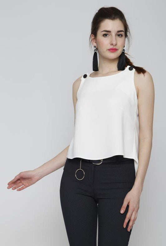 BUTTON DETAIL TOP - Marvy Fashion Boutique