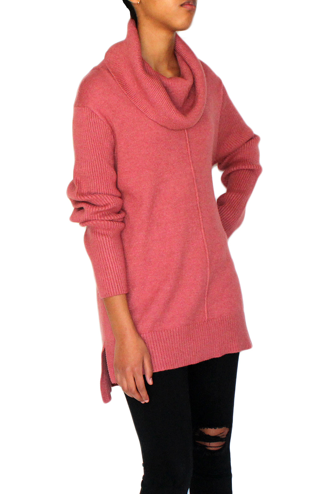 COWL NECK HI-LOW SWEATER - Marvy Fashion Boutique