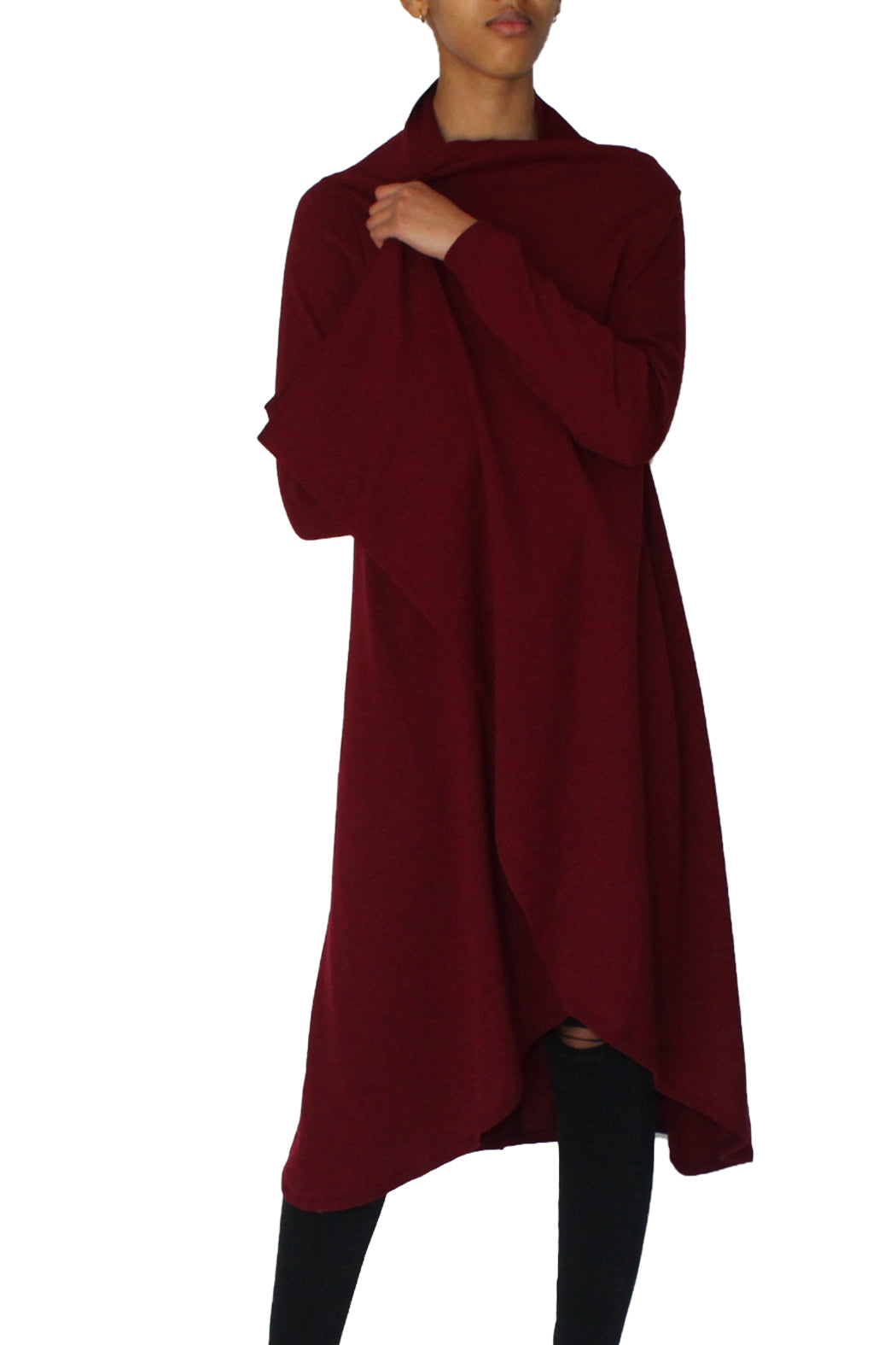 DRAPED FRONT CARDIGAN - Marvy Fashion Boutique