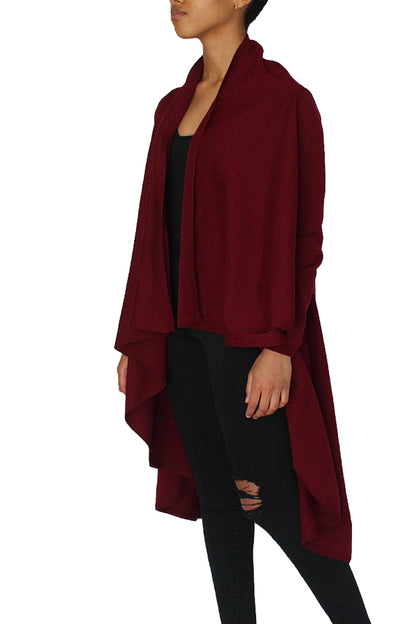 DRAPED FRONT CARDIGAN - Marvy Fashion Boutique