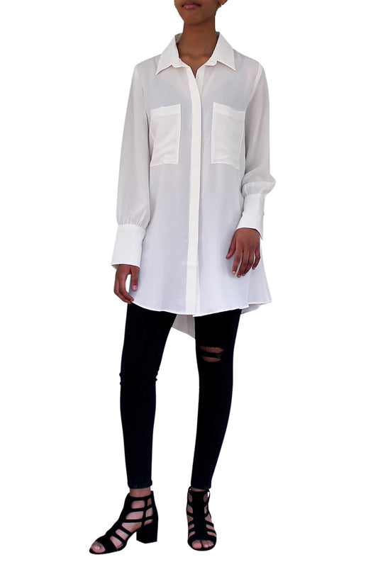 HIGH-LOW TUNIC SHIRT - Marvy Fashion Boutique