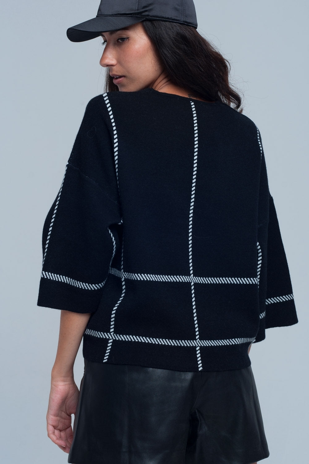 Striped Crop Sweater - Marvy Fashion Boutique