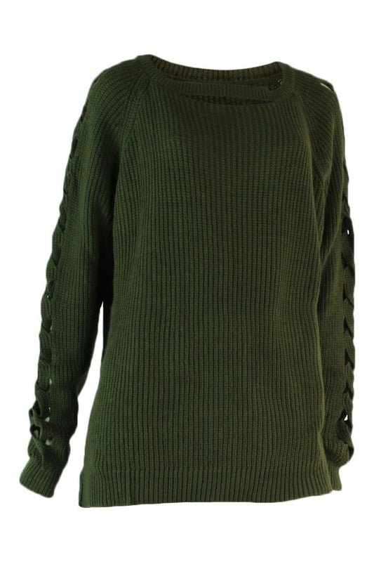 Olive Loose Fit Sweater - Marvy Fashion Boutique